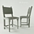 Modern Gothic Chair: Sleek & Sophisticated 3D model small image 2