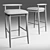 West Elm Upholstered Counter Stool 3D model small image 2