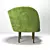 Andes Velvet Armchair | Mid-Century Modern 3D model small image 2