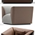 Luxury Bentley Home Winston Armchair 3D model small image 2