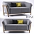 Yas Luxe Sofa: Modern Comfort Elevated 3D model small image 1