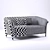 Yas Luxe Sofa: Modern Comfort Elevated 3D model small image 2