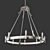 Industrial Loft Rope Chandelier - Rustic Elegance at its Finest 3D model small image 3