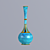 Turquoise Ceramic Vase 3D model small image 1