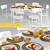 IKEA INGATORP and IDOLF Dining Set 3D model small image 1