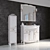 ASB Verona 90 Vray & Corona Bathroom Furniture 3D model small image 1