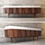 Sleek Walnut Credenza 3D model small image 1