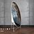 Heima Mudu: Stylish Floor Mirror with Corian Frame 3D model small image 1