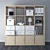 KALLAX Birch Effect & Black-Brown: Stylish & Versatile Storage 3D model small image 1