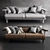 Urban Chic Loft Sofa 3D model small image 2