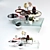 Elegant Set of Cattelan Italia Coffee Tables 3D model small image 1