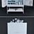 Sleek Lacquered Bar Cabinet with Ample Storage 3D model small image 3