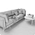 Modern Espada Sofa Table 3D model small image 3