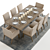 Elegant Pottery Barn Durham Set 3D model small image 2