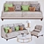 Classic American Pastoral Sofa 3D model small image 1