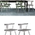 Boho Elegance: Anthropologie Dining Set 3D model small image 2