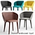 Elegant Upholstered Lepel Armchair 3D model small image 1