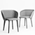 Elegant Upholstered Lepel Armchair 3D model small image 3