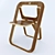 Foldable MDF Chair: Sleek and Sturdy 3D model small image 1