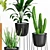 Wooden Leg Planters Set 3D model small image 2