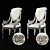 Luxury Louis XVI Dining Chairs 3D model small image 3