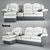 Modern Bono Sofa with Ottoman | Chester2 3D model small image 1