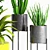 Dundee Floor Planters Duo 3D model small image 3