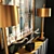 Golden Glow Cupboard Set with Lamps 3D model small image 3