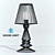 Sleek Black Table Lamp 3D model small image 1