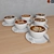 Aromatic Cappuccino Cups | Vray & Corona Scene 3D model small image 1