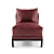 Velvet Tweed Lounge Chair: Elegant Comfort 3D model small image 2