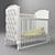 Versatile Children's Bed with Adjustable Height Orthopedic Base 3D model small image 1