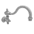 Elegant Wall-Mounted Tub Spout 3D model small image 3