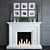 Classic Style Decorative Fireplace 3D model small image 1