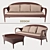 Elegant 3-Seater Sofa: Tango Collection 3D model small image 1