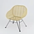 1950's Inspired Rattan Armchair 3D model small image 1