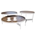 Modern 3-Piece Coffee Table Set 3D model small image 2