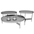 Modern 3-Piece Coffee Table Set 3D model small image 6
