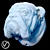 English Bulldog Plaster Head 3D model small image 1