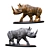 Majestic Rhino Sculpture | 3D Model 3D model small image 3