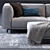 Modern St. Germain Corner Sofa 3D model small image 2