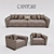Cantori Voyage Sofa & Armchair - Elegant & Comfortable 3D model small image 1