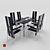 Moda Table and Chair Set 3D model small image 1