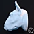 Elegant Bull Terrier Plaster Head 3D model small image 2