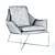 Origami Leather Lounge Chair - West Elm 3D model small image 3