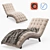 Elegant Sandstone Chaise Lounge 3D model small image 1