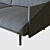Modern Muuto OUTLINE 2 Seater Sofa 3D model small image 3