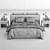 Luxurious Trussardi Casa Liam Bed 3D model small image 2