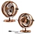 Sturdy Metal Desk Fan: Quiet & Adjustable 3D model small image 1