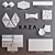 Elevate Your Space: Kaza Concrete Tiles 3D model small image 1
